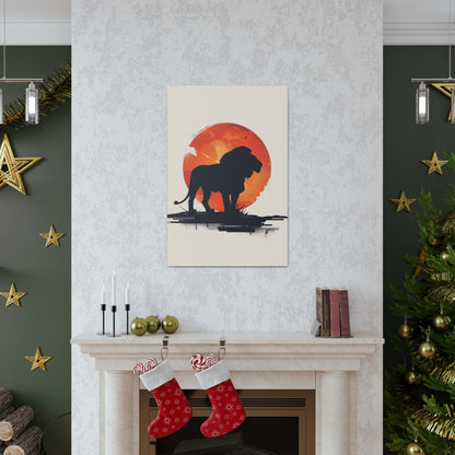 Lion Digital Illustration Canvas Gallery Wraps