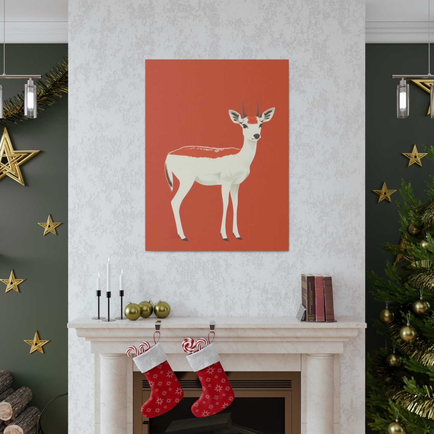 Deer Digital Illustration Canvas Gallery Wraps