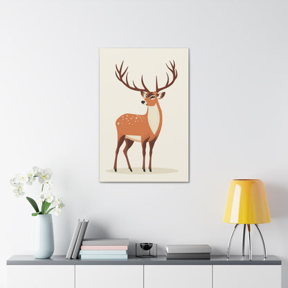 Deer - Digital Illustration Canvas Gallery Wraps