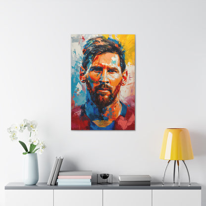 Lionel Messi - Abstract Digital Painting Canvas Gallery Wraps