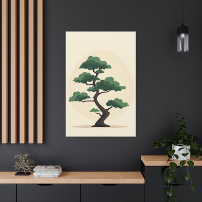 Bonsai Tree - Illustration Canvas Gallery Wraps