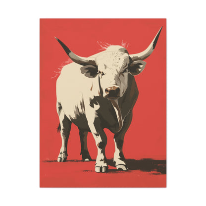 White Buffalo Digital Illustration Canvas Gallery Wraps