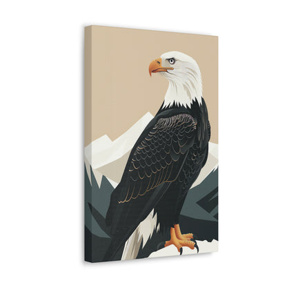 Bald Eagle Digital Illustration Canvas Gallery Wraps