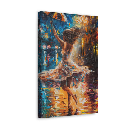 Dancing in the Rain - Leonid Afremov Style Digital Print Canvas Gallery Wraps