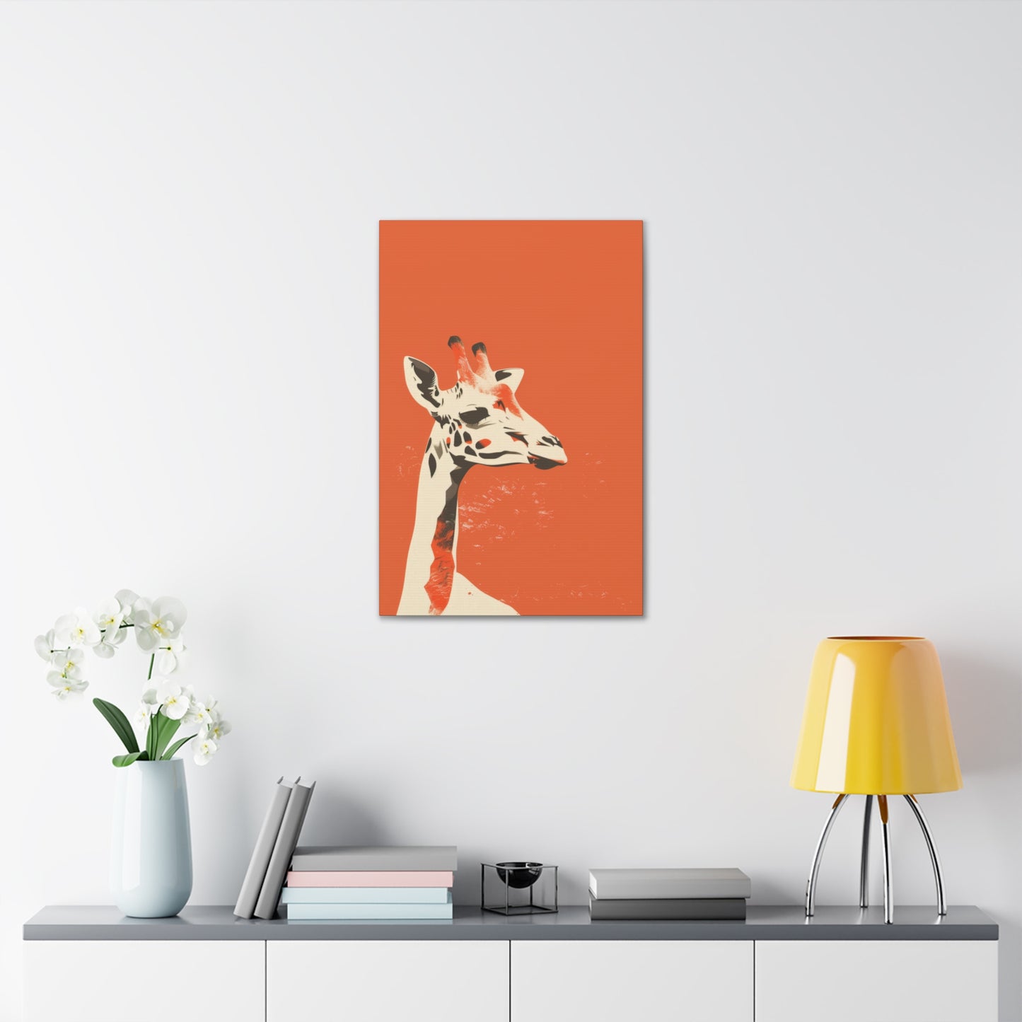 Giraffe Digital Illustration Canvas Gallery Wraps