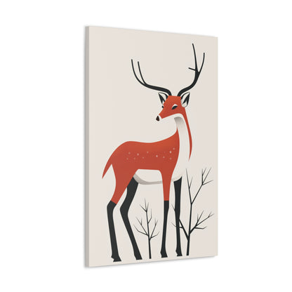 deer Digital Illustration Canvas Gallery Wraps