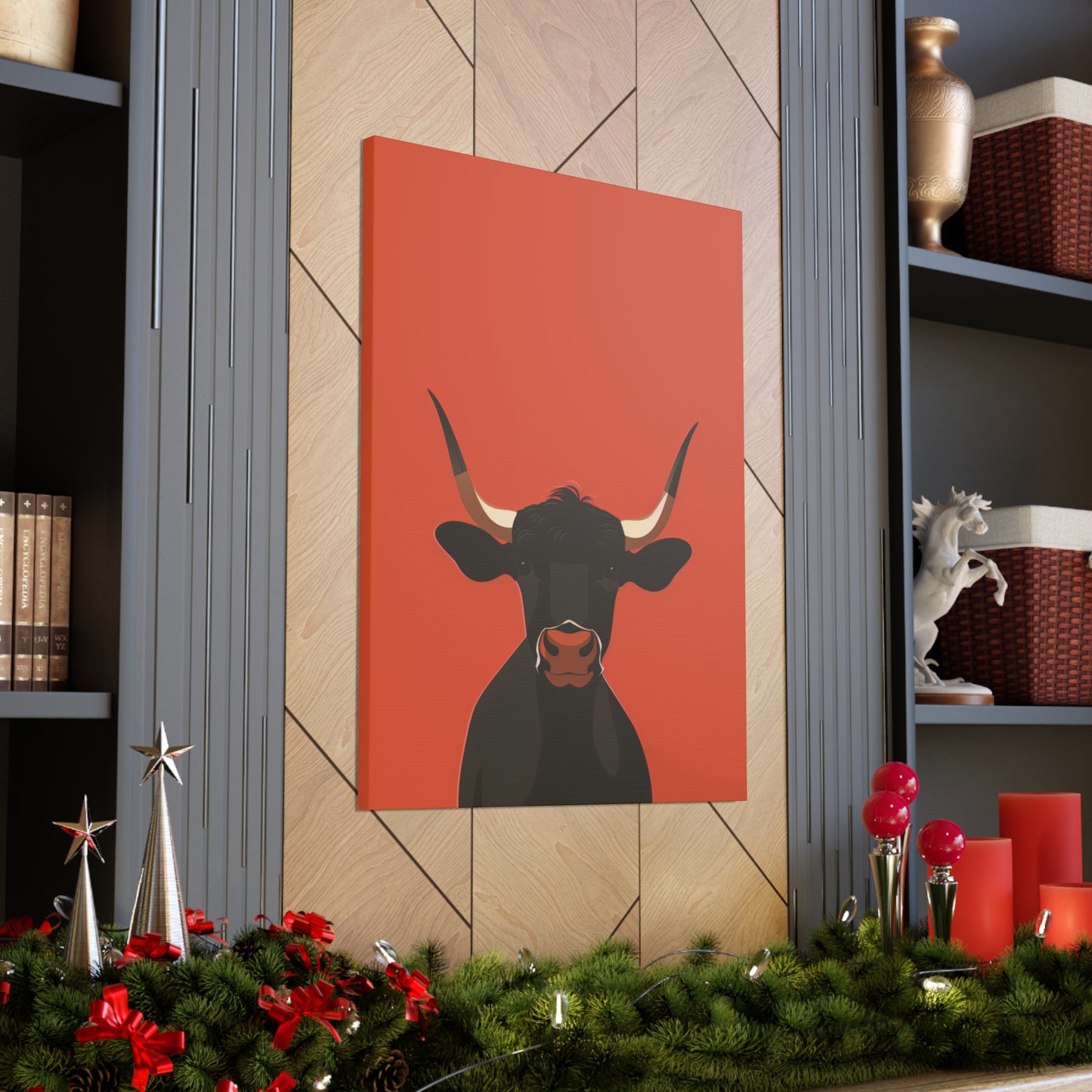 Bull Digital Illustration Canvas Gallery Wraps