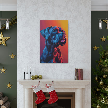 American Pit Bull Terrier Dog - Abstract Illustration Canvas Gallery Wraps