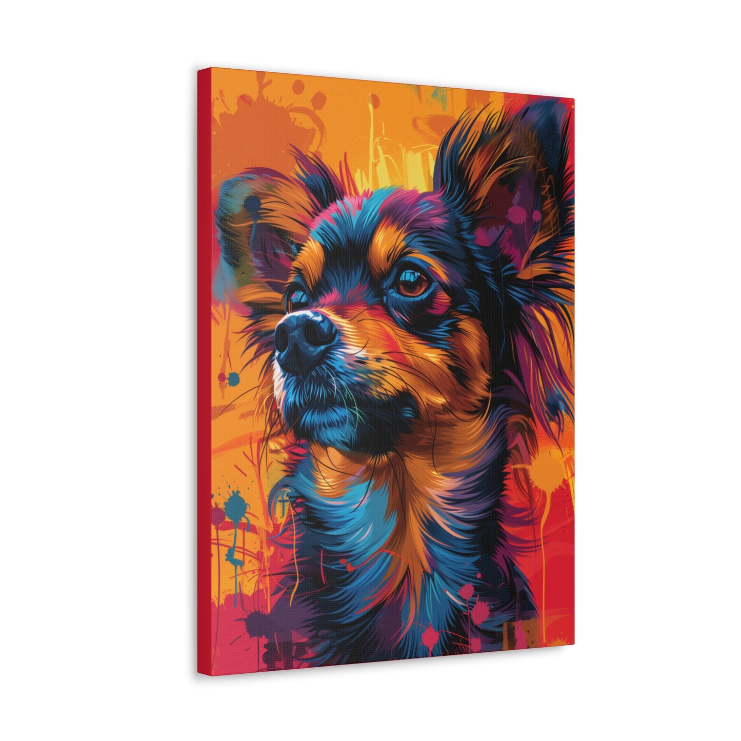 Chihuahua Dog - Abstract Illustration Canvas Gallery Wraps