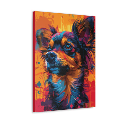 Chihuahua Dog - Abstract Illustration Canvas Gallery Wraps