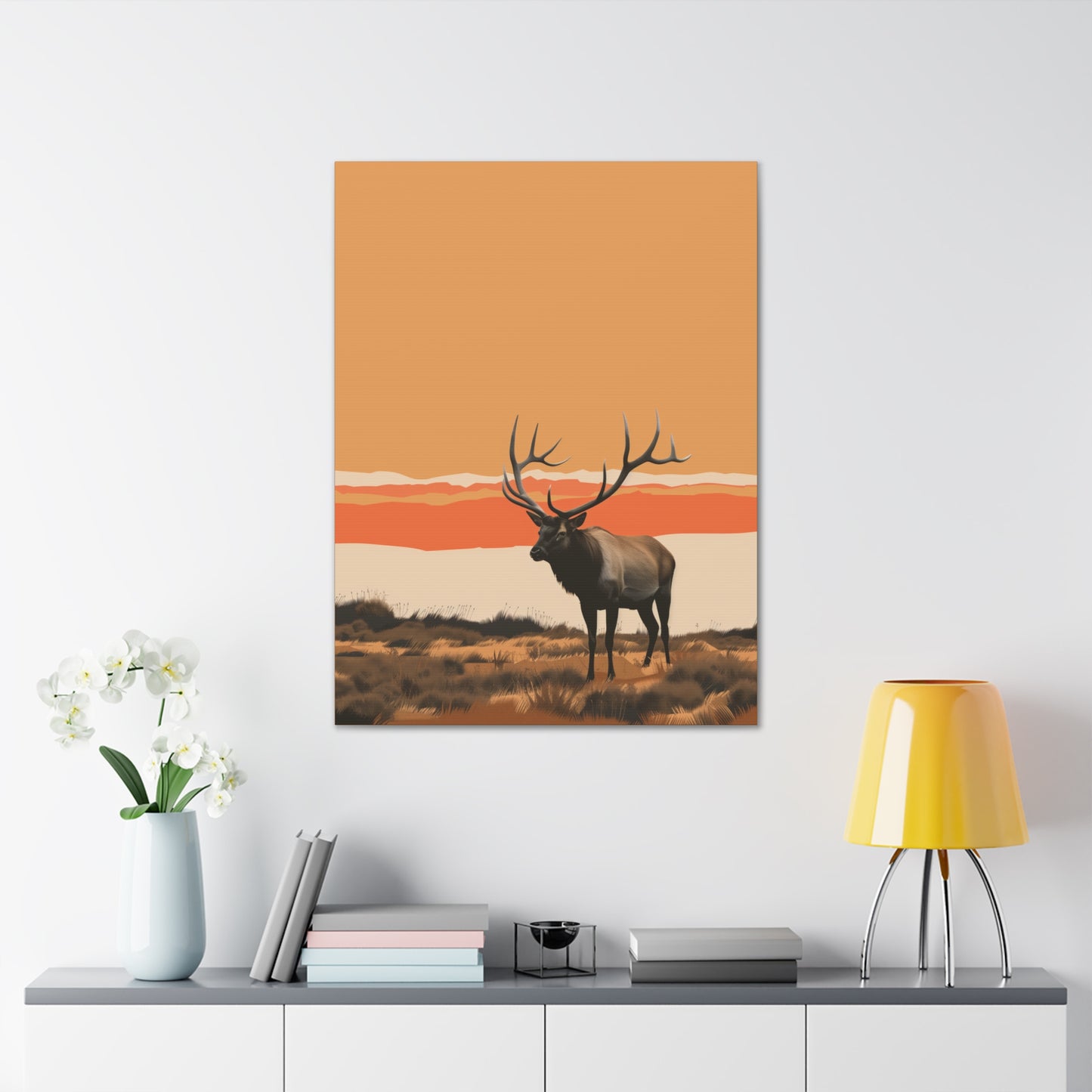 Moose - Digital Illustration Canvas Gallery Wraps