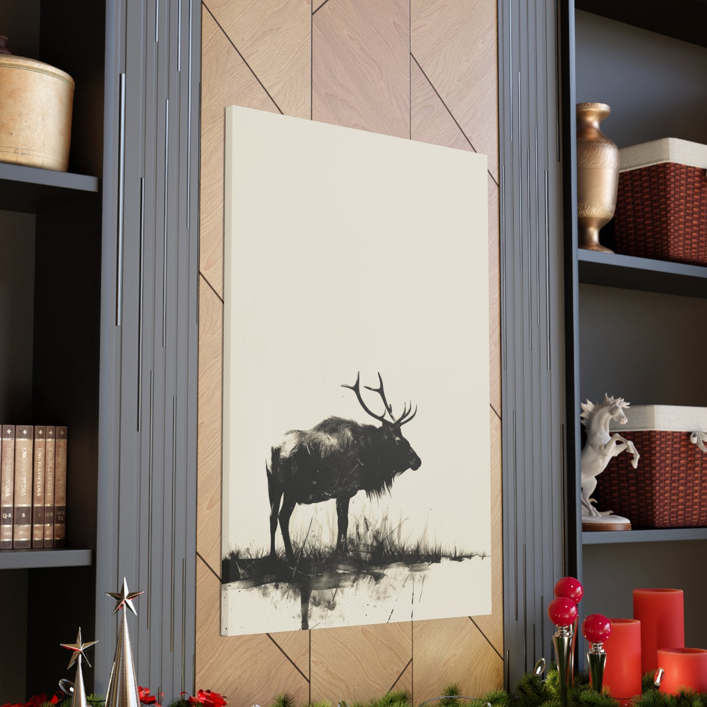 Moose Digital Illustration Canvas Gallery Wraps