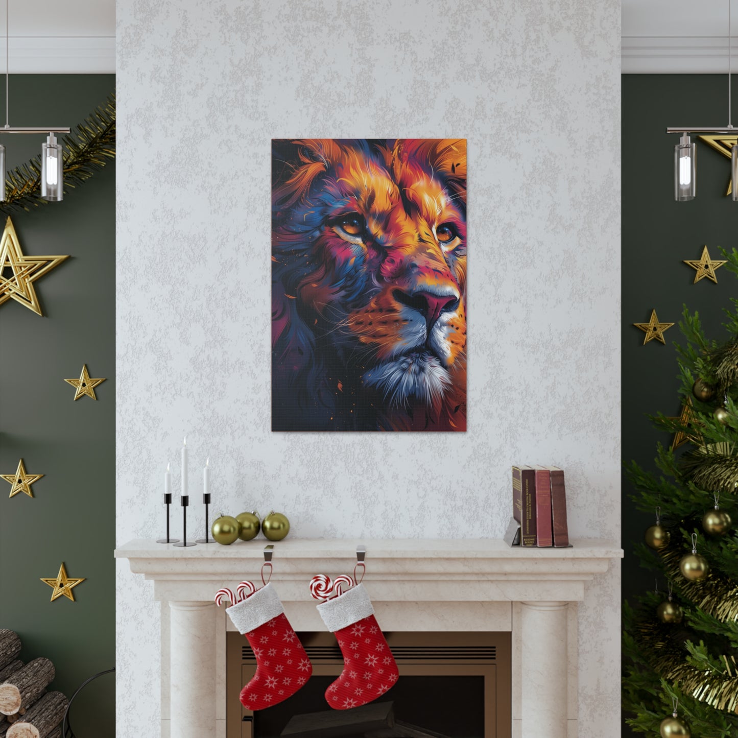 Lion - Illustration Canvas Gallery Wraps