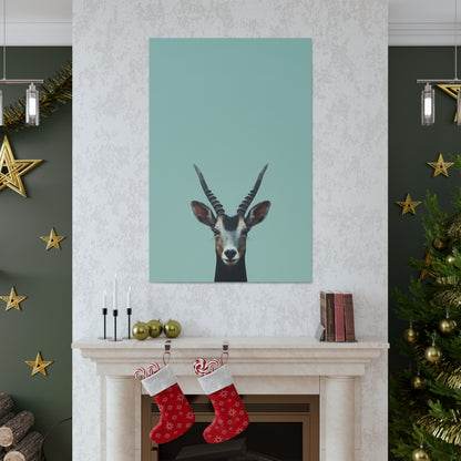 Antelope with Antlers Digital Illustration Canvas Gallery Wraps