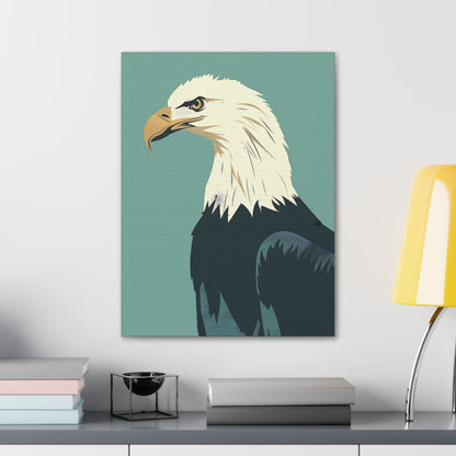 Bald Eagle Digital Illustration Canvas Gallery Wraps