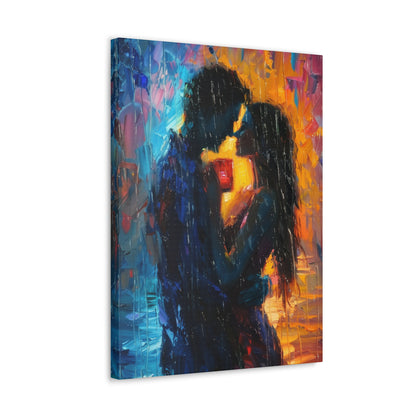 Couple - Leonid Afremov Style Digital Oil Painting Canvas Gallery Wraps