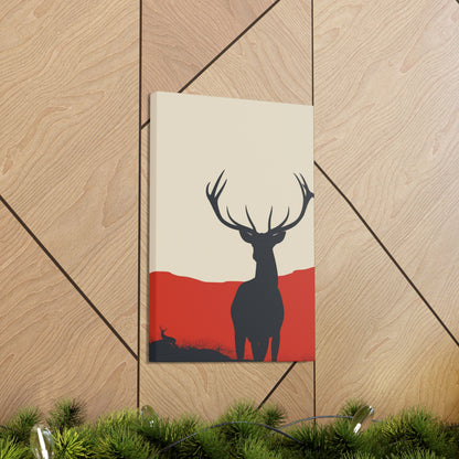 Reindeer with antlers  Digital Illustration Canvas Gallery Wraps