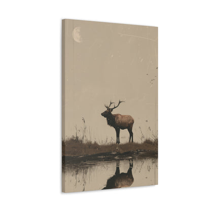 Moose Digital Illustration Canvas Gallery Wraps