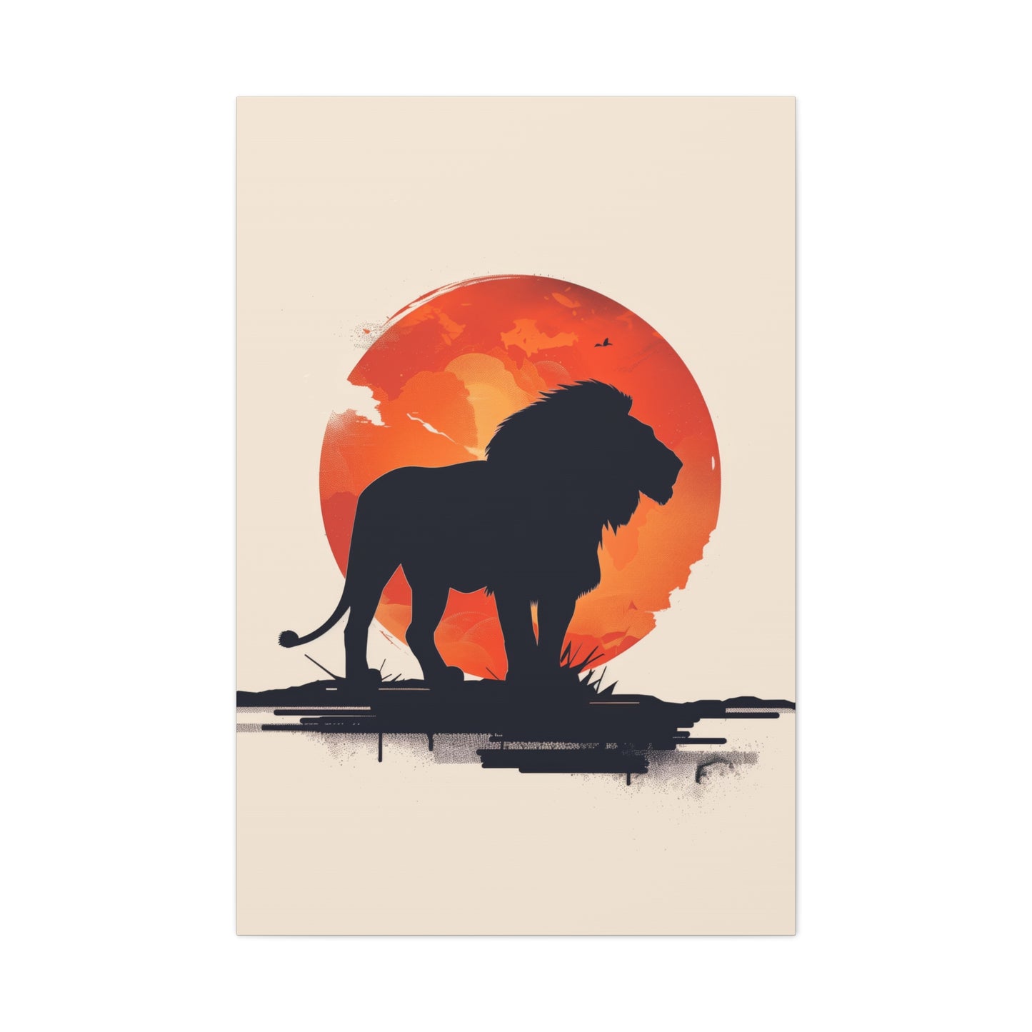 Lion Digital Illustration Canvas Gallery Wraps