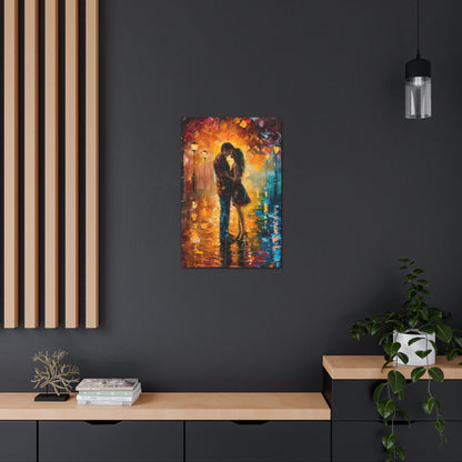 Couple - Leonid Afremov Style Digital Oil Painting Canvas Gallery Wraps