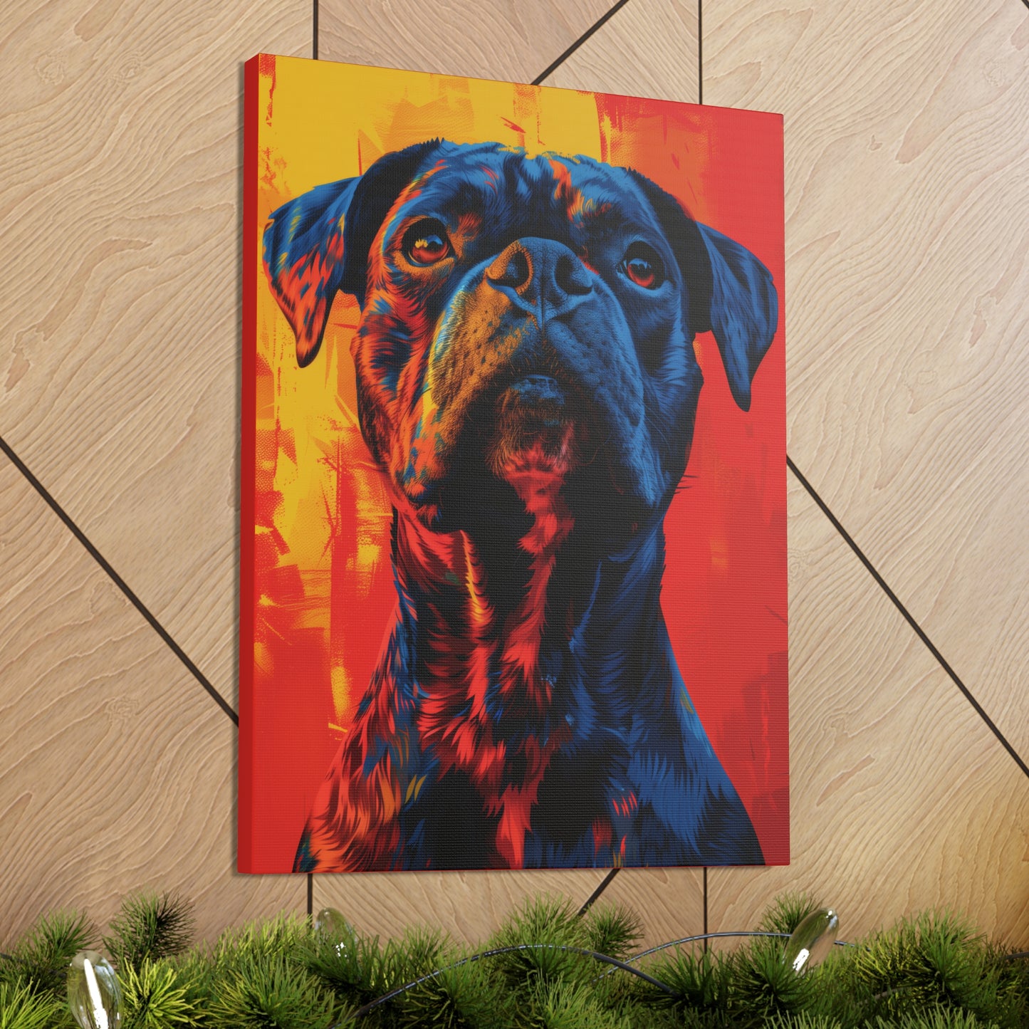 American Pit Bull Terrier - Abstract Illustration Canvas Gallery Wraps