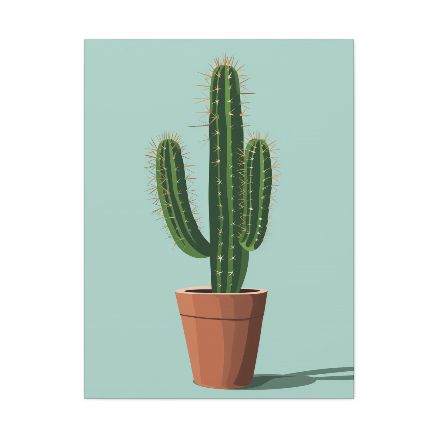 Cactus Plant - Illustration Canvas Gallery Wraps