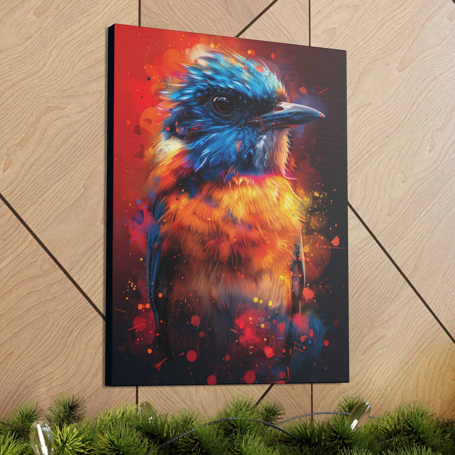 Bird Abstract - Illustration Canvas Gallery Wraps