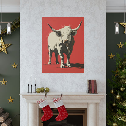 White Buffalo Digital Illustration Canvas Gallery Wraps