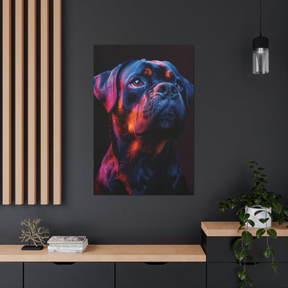 Rottweiler Dog - Abstract Illustration Canvas Gallery Wraps