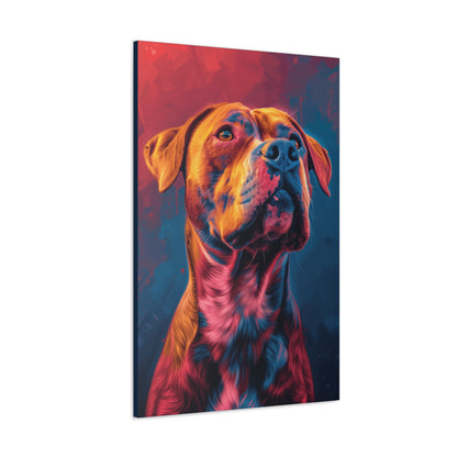 American Pit Bull Terrier - Abstract Illustration Canvas Gallery Wraps