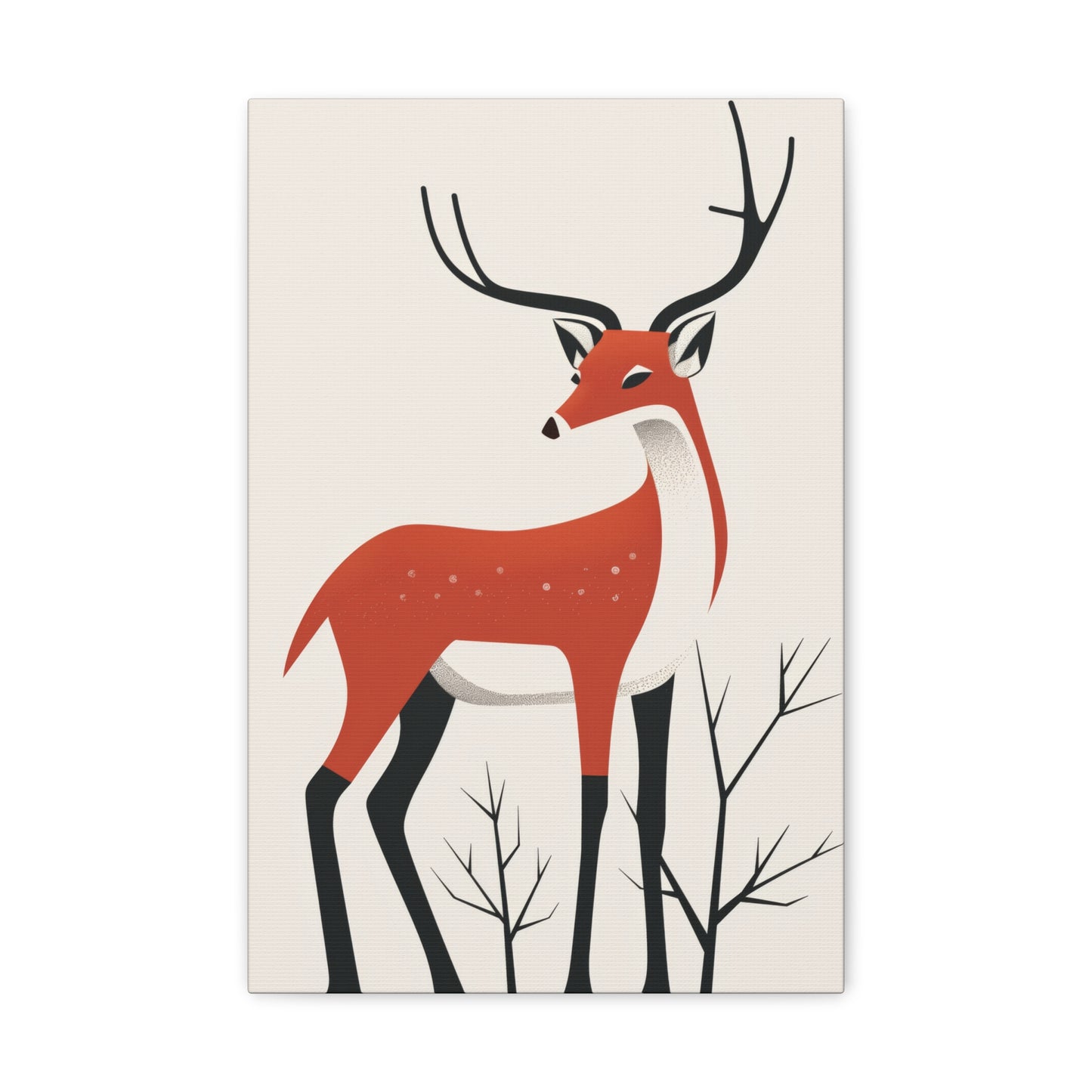 deer Digital Illustration Canvas Gallery Wraps