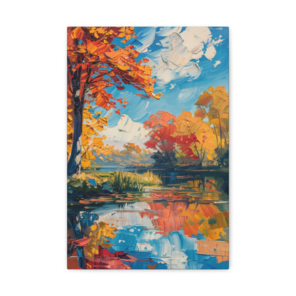 Autumn Nature - Claude Monet Style Digital Print Canvas Gallery Wraps