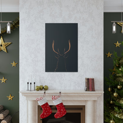 Reindeer antlers  Digital Illustration Canvas Gallery Wraps