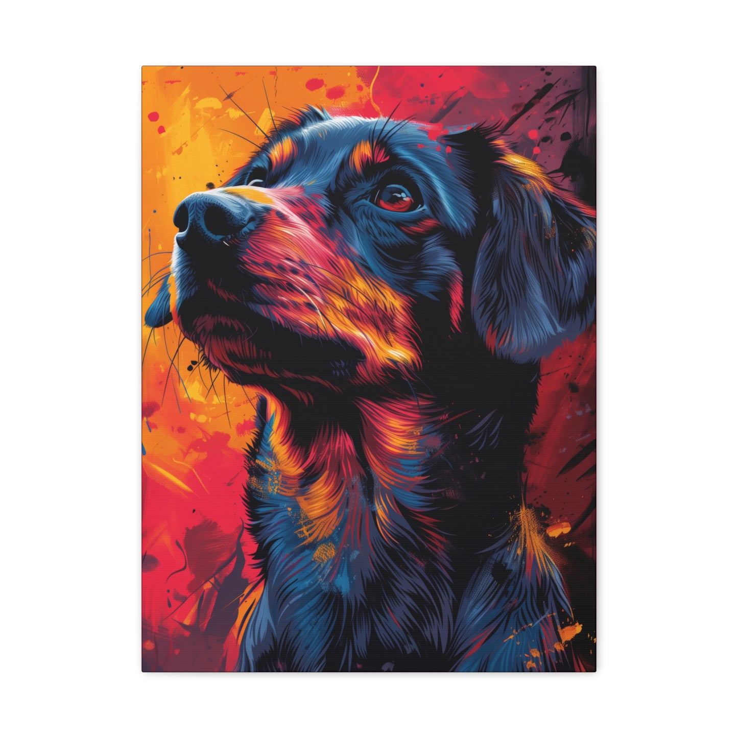 Labrador Dog - Abstract Illustration Canvas Gallery Wraps