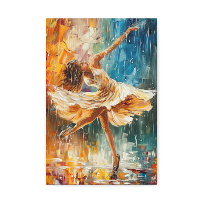 Dancing in the Rain - Leonid Afremov Style Digital Print Canvas Gallery Wraps