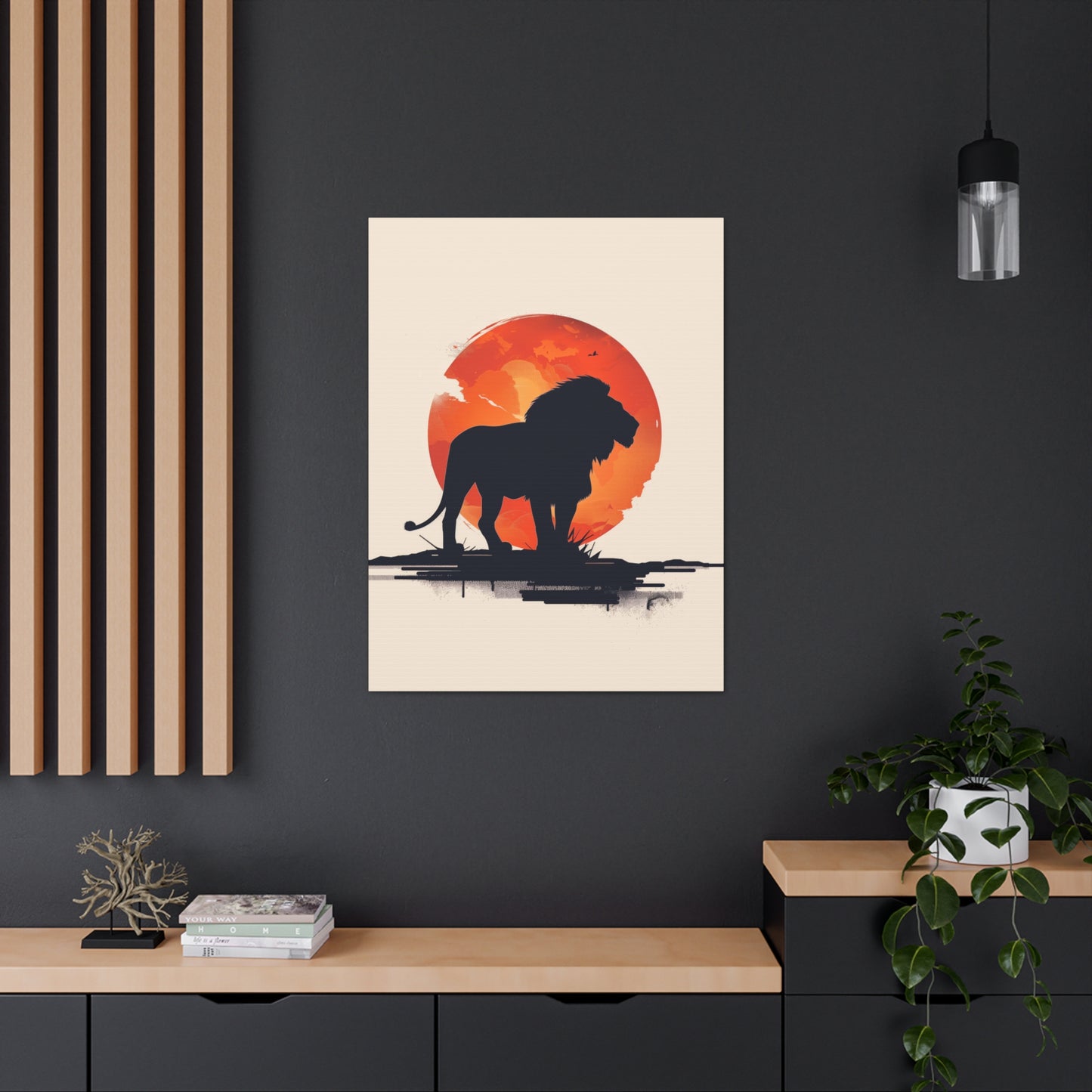 Lion Digital Illustration Canvas Gallery Wraps