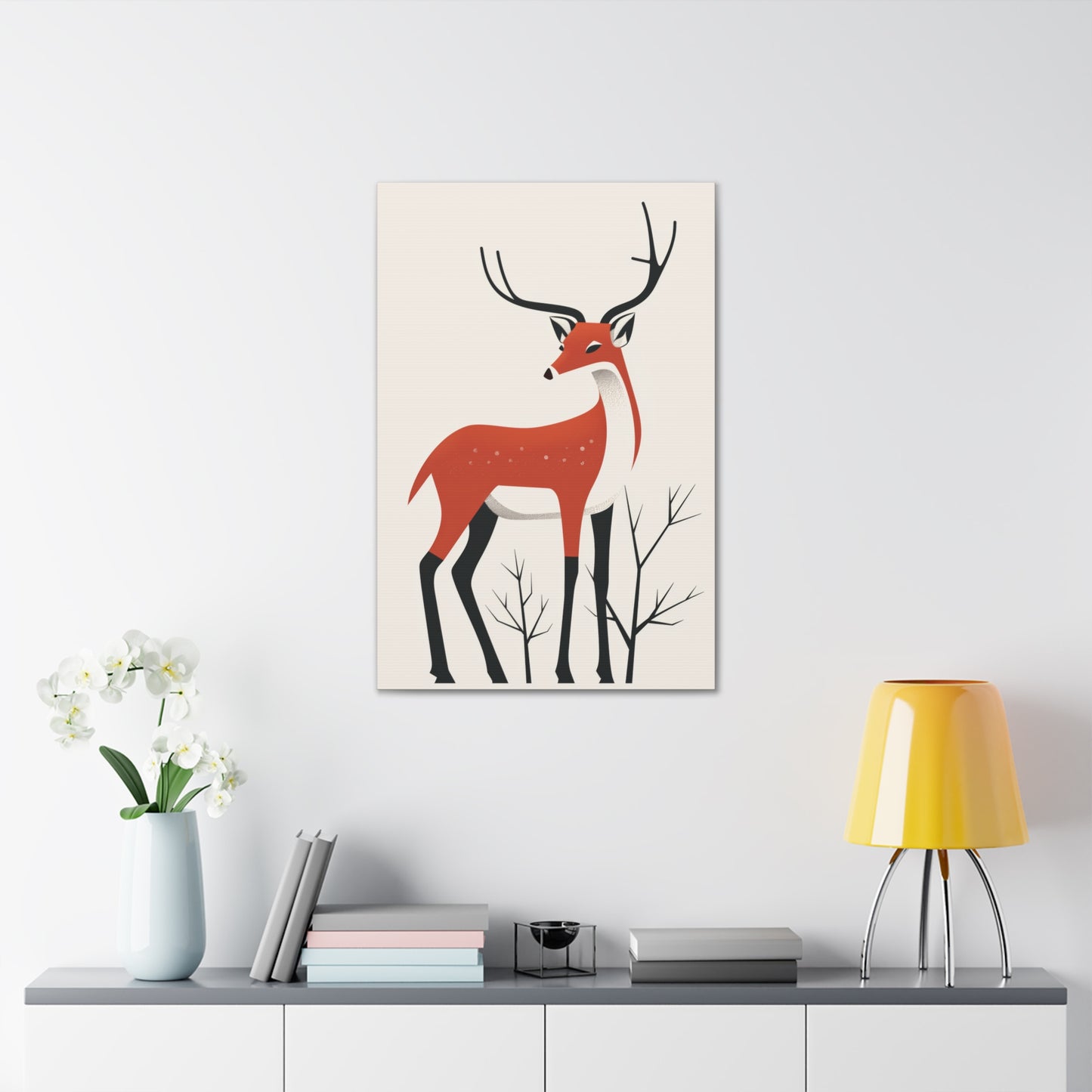 deer Digital Illustration Canvas Gallery Wraps