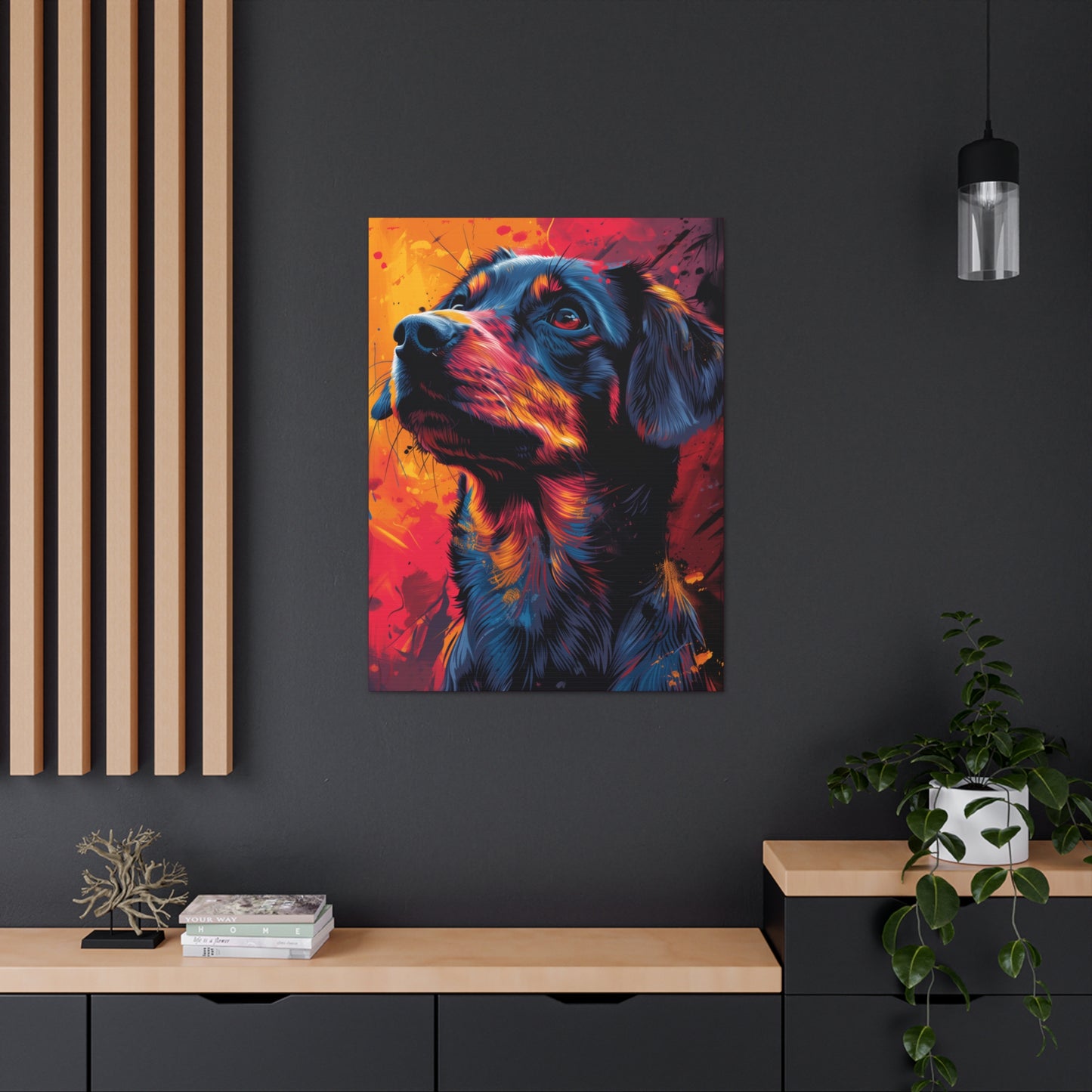 Labrador Dog - Abstract Illustration Canvas Gallery Wraps