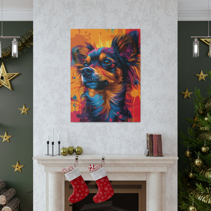 Chihuahua Dog - Abstract Illustration Canvas Gallery Wraps