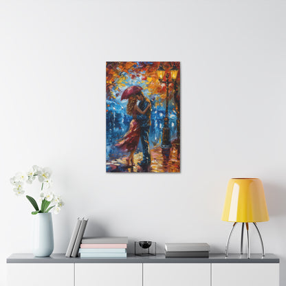 Couple - Leonid Afremov Style Digital Oil Painting Canvas Gallery Wraps