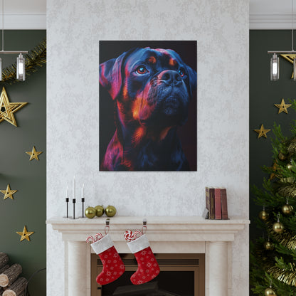 Rottweiler Dog - Abstract Illustration Canvas Gallery Wraps