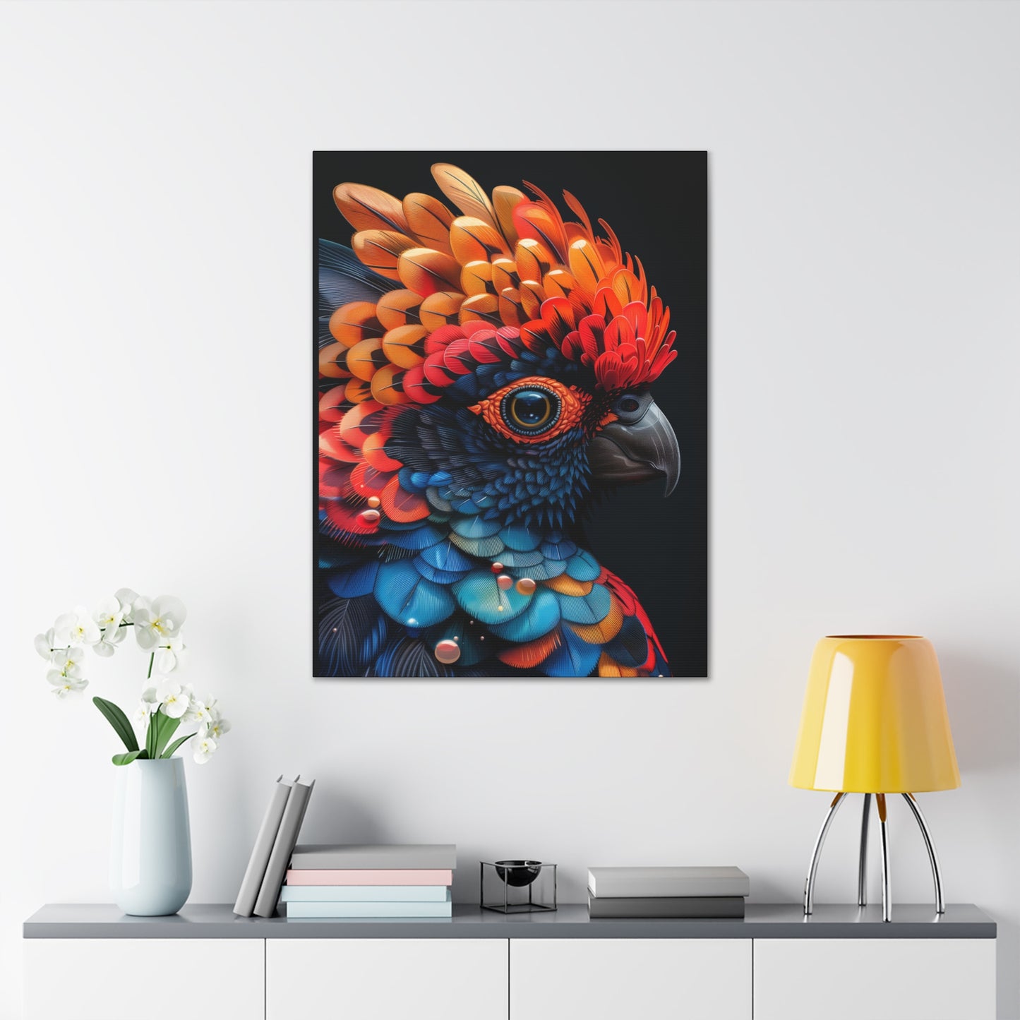 Beautiful Bird - Abstract Illustration Canvas Gallery Wraps