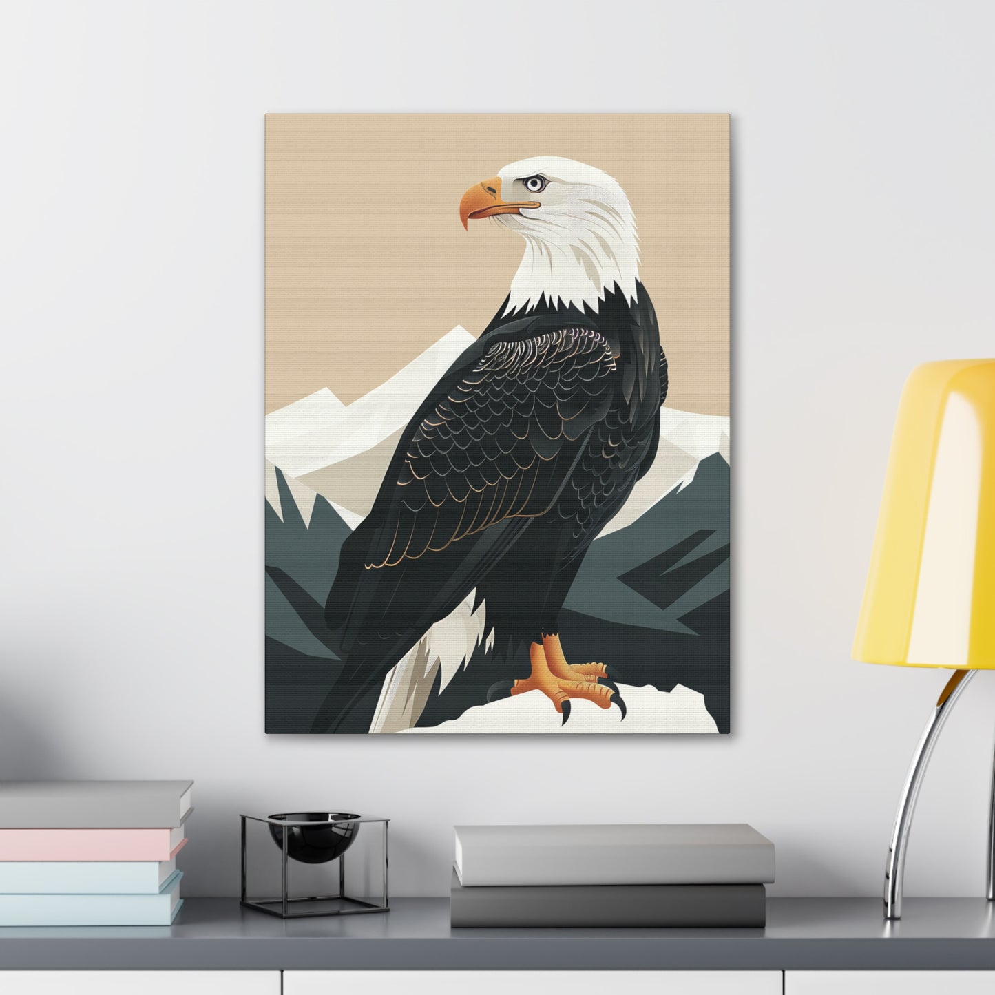 Bald Eagle Digital Illustration Canvas Gallery Wraps