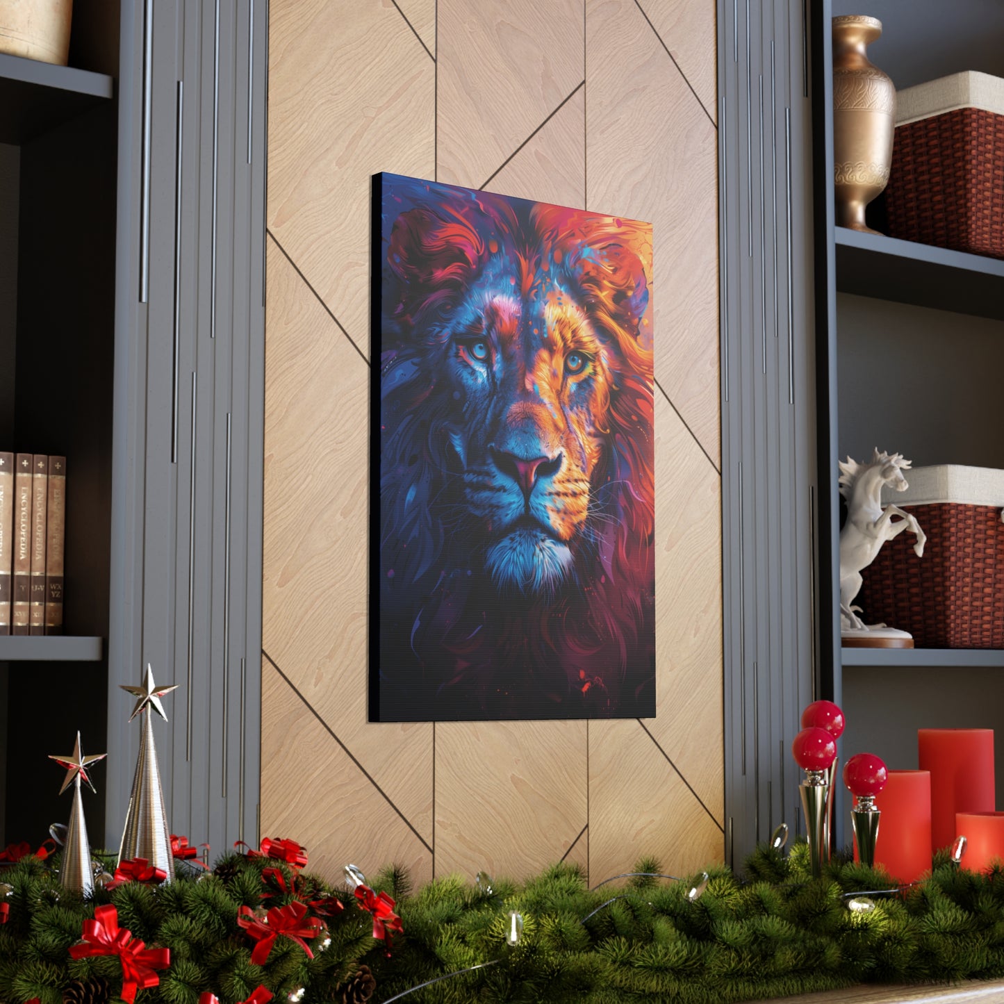 Lion - Illustration  Canvas Gallery Wraps