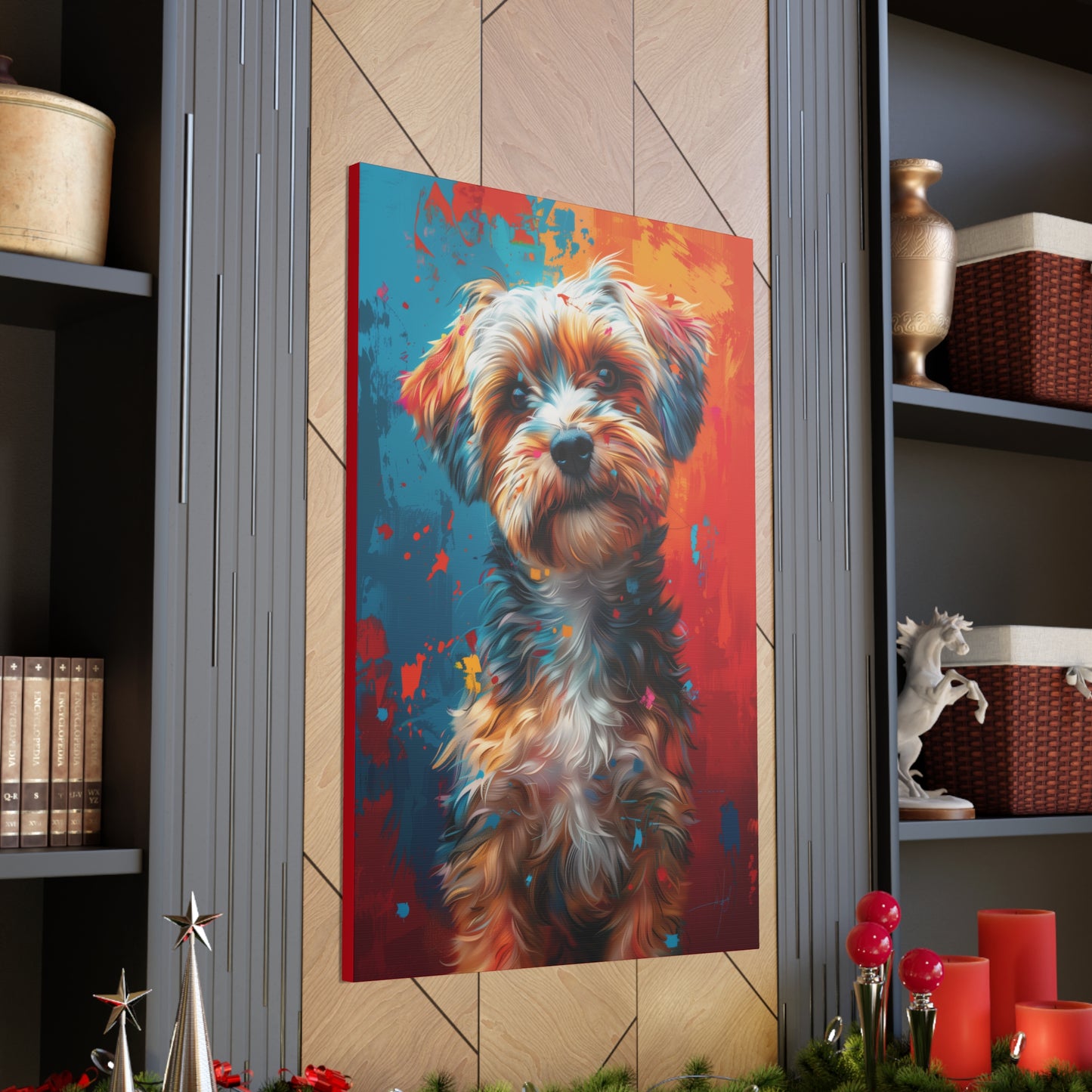 Terrier Dog - Illustration Canvas Gallery Wraps