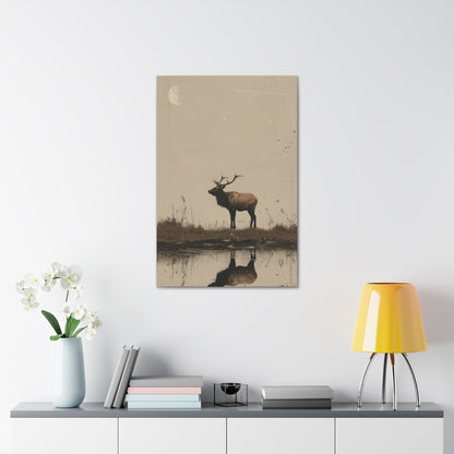 Moose Digital Illustration Canvas Gallery Wraps