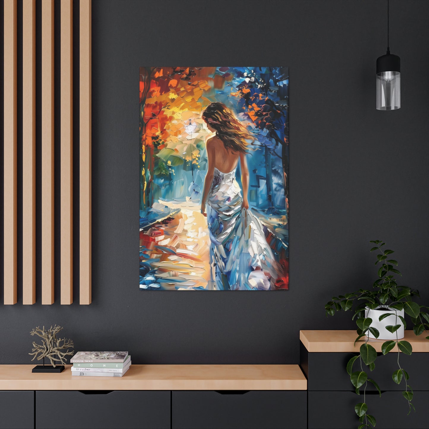 bride in the streets - Leonid Afremov Style Digital Print Canvas Gallery Wraps