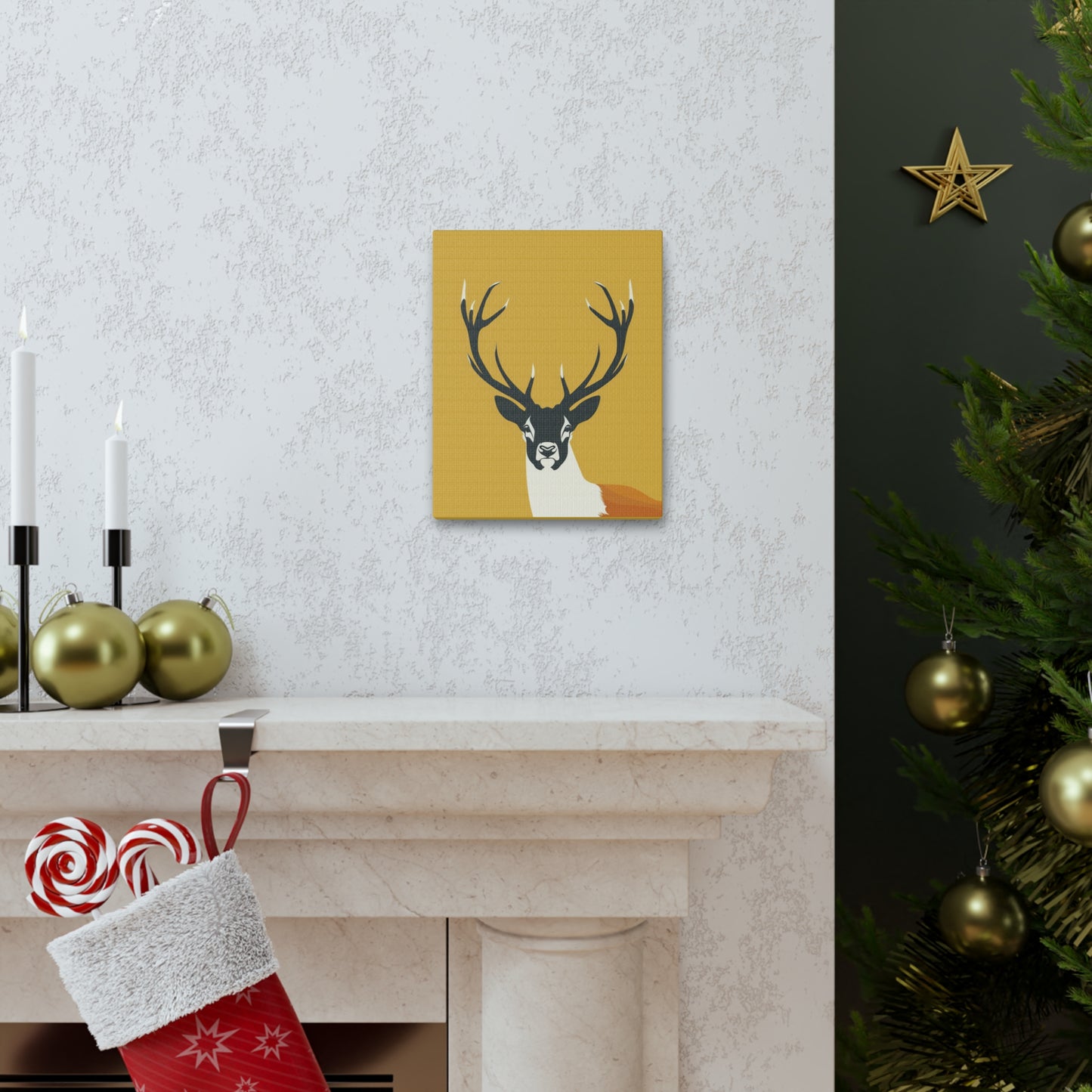 Reindeer - Digital Illustration Canvas Gallery Wraps