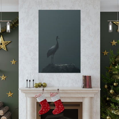 Egret Digital Illustration Canvas Gallery Wraps