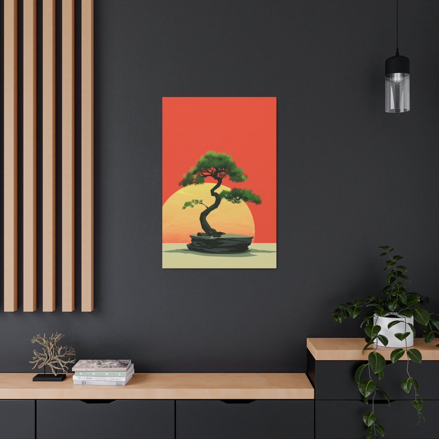 Bonsai Tree - Illustration Canvas Gallery Wraps